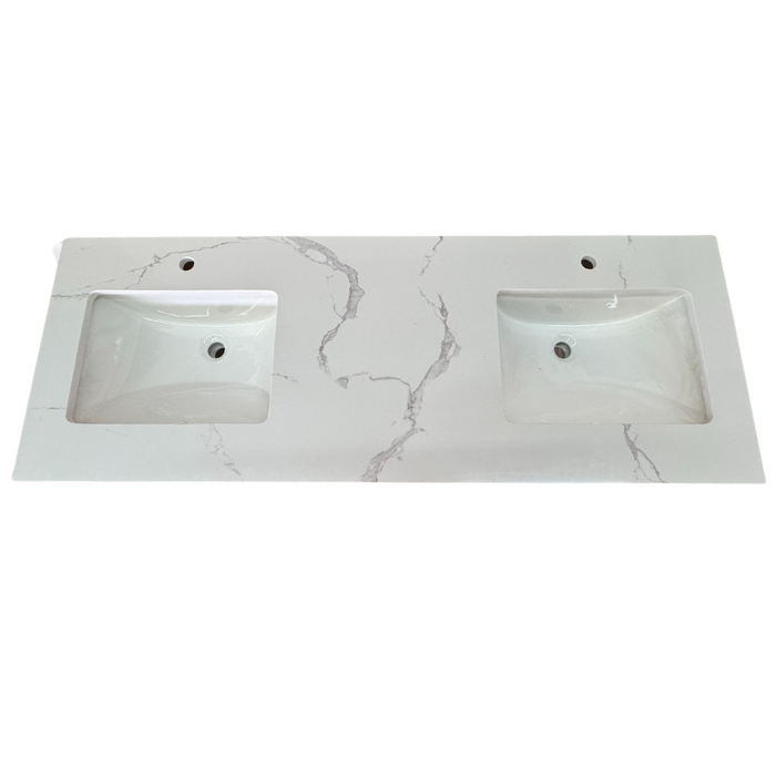 60" Vanity (61" Width) Double Sink Counter Top
