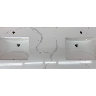 60" Vanity (61" Width) Double Sink Counter Top
