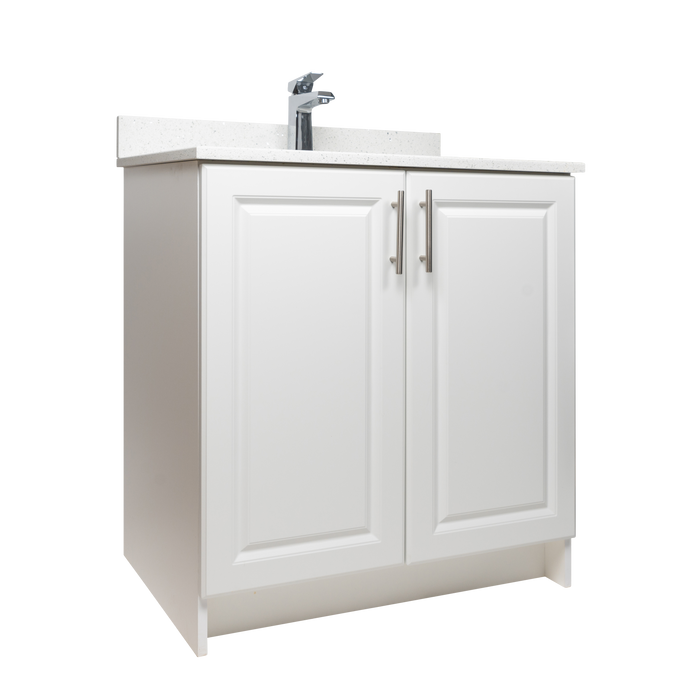 30" MDF - 2 Door - White - Raised Panel Doors
